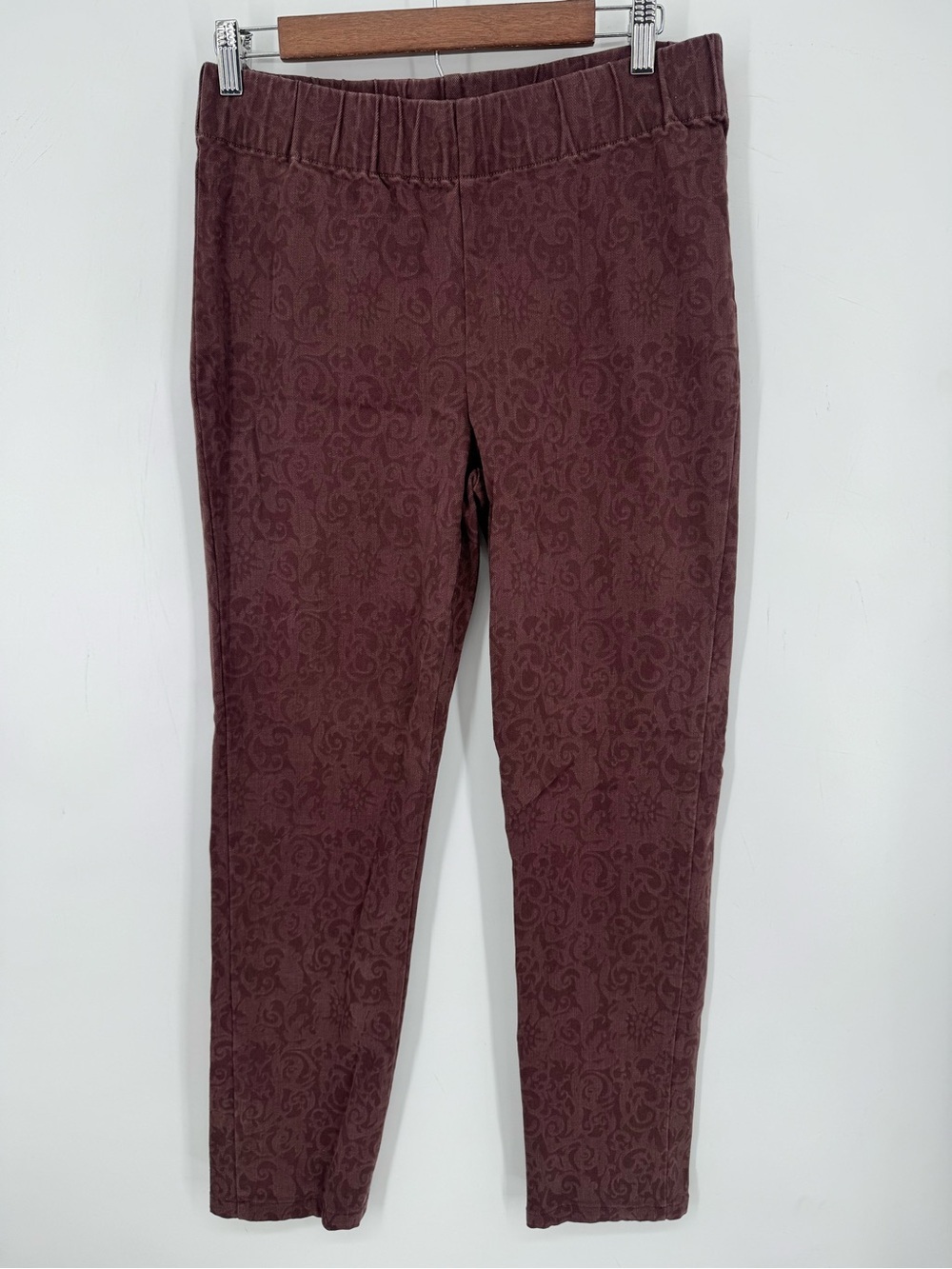 Soft Surroundings Brown Pull On Fall Grandmacore Boho Jegging Size Medium Tall